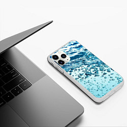 Чехол iPhone 11 Pro матовый Wave Pacific ocean, цвет: 3D-белый — фото 2