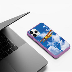 Чехол iPhone 11 Pro матовый Гражданский самолет Ан-2, цвет: 3D-фиолетовый — фото 2