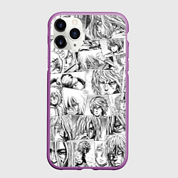 Чехол iPhone 11 Pro матовый Сага о Винланде pattern, цвет: 3D-фиолетовый