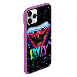 Чехол iPhone 11 Pro матовый POPPY PLAYTIME HAGGY WAGGY - ПОППИ ПЛЕЙТАЙМ краска, цвет: 3D-фиолетовый — фото 2