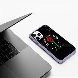Чехол iPhone 11 Pro матовый Payton Moormeie pattern rose, цвет: 3D-светло-сиреневый — фото 2