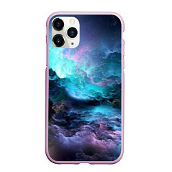 Чехол iPhone 11 Pro матовый Разноцветные тучи, цвет: 3D-розовый