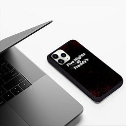 Чехол iPhone 11 Pro матовый ФНАФ - Гранж, цвет: 3D-черный — фото 2