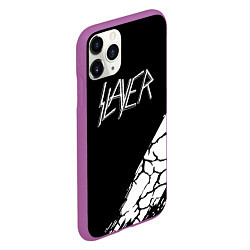 Чехол iPhone 11 Pro матовый Slayer Трещины, цвет: 3D-фиолетовый — фото 2