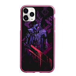 Чехол iPhone 11 Pro матовый BERSERK РУНА СОУЛУ спина, цвет: 3D-малиновый