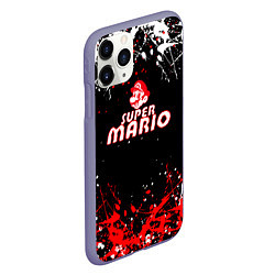 Чехол iPhone 11 Pro матовый Super mario брызги красок, цвет: 3D-серый — фото 2