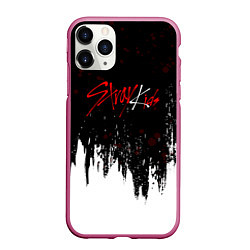 Чехол iPhone 11 Pro матовый Stray kids - changbin, цвет: 3D-малиновый