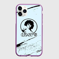 Чехол iPhone 11 Pro матовый The doors музыкант, цвет: 3D-фиолетовый