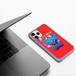 Чехол iPhone 11 Pro матовый POPPY PLAYTIME CUTE HAGGY WAGGY - милый Хагги Вагг, цвет: 3D-светло-сиреневый — фото 2