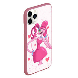 Чехол iPhone 11 Pro матовый POPPY PLAYTIME - Mommy long legs - Мамочка длинные, цвет: 3D-малиновый — фото 2