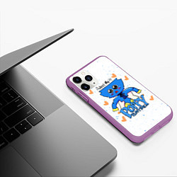 Чехол iPhone 11 Pro матовый POPPY PLAYTIME - KISSY MISSY КИССИ МИССИ, цвет: 3D-фиолетовый — фото 2