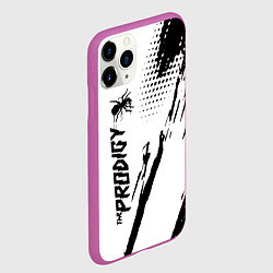 Чехол iPhone 11 Pro матовый The prodigy - логотип, цвет: 3D-фиолетовый — фото 2