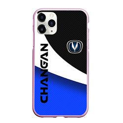 Чехол iPhone 11 Pro матовый ЧАНГАН - CHANGAN ТРИКОЛОР, цвет: 3D-розовый