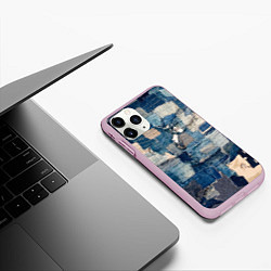 Чехол iPhone 11 Pro матовый Patchwork Jeans Осень Зима 2023, цвет: 3D-розовый — фото 2