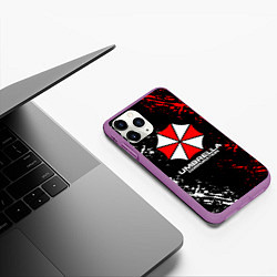 Чехол iPhone 11 Pro матовый Umbrella Corporation Resident Evil, цвет: 3D-фиолетовый — фото 2