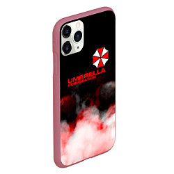 Чехол iPhone 11 Pro матовый Umbrella Corporation туман, цвет: 3D-малиновый — фото 2