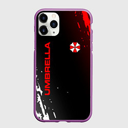 Чехол iPhone 11 Pro матовый Resident evil амбрелла, цвет: 3D-фиолетовый