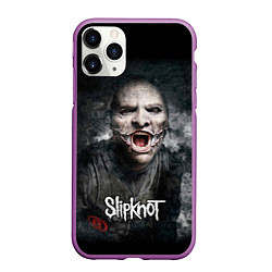 Чехол iPhone 11 Pro матовый Slipknot - The Gray Chapter - Corey Taylor, цвет: 3D-фиолетовый