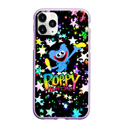 Чехол iPhone 11 Pro матовый POPPY PLAYTIME HAGGY WAGGY ХАГГИ ВАГГИ ЗВЕЗДЫ, цвет: 3D-сиреневый