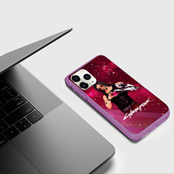 Чехол iPhone 11 Pro матовый Love Johnny, цвет: 3D-фиолетовый — фото 2