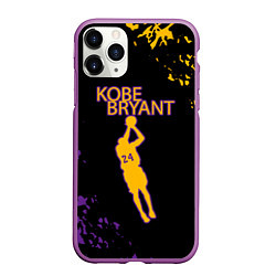 Чехол iPhone 11 Pro матовый Kobe Bryant Баскетболист 24, цвет: 3D-фиолетовый