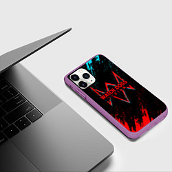 Чехол iPhone 11 Pro матовый Watch Dogs 2 watch dogs: legion, цвет: 3D-фиолетовый — фото 2