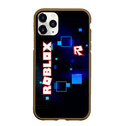Чехол iPhone 11 Pro матовый ROBLOX неоновые кубики, цвет: 3D-коричневый