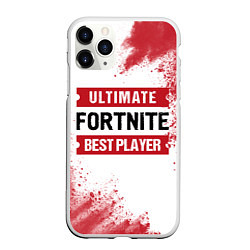 Чехол iPhone 11 Pro матовый Fortnite Ultimate, цвет: 3D-белый