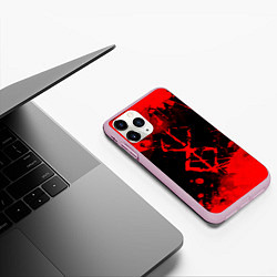 Чехол iPhone 11 Pro матовый КЛЕЙМО ЖЕРТВЫ - BERSERKБЕРСЕРК, цвет: 3D-розовый — фото 2