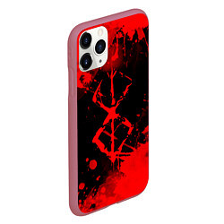 Чехол iPhone 11 Pro матовый КЛЕЙМО ЖЕРТВЫ - BERSERKБЕРСЕРК, цвет: 3D-малиновый — фото 2