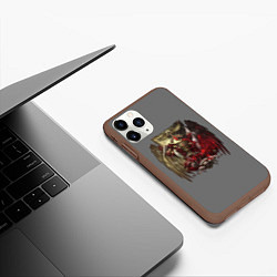 Чехол iPhone 11 Pro матовый Blood Angels symbol, цвет: 3D-коричневый — фото 2