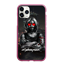 Чехол iPhone 11 Pro матовый Pixel Johnny, цвет: 3D-малиновый