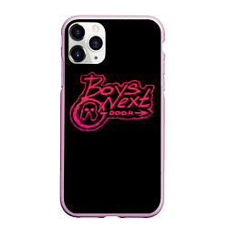 Чехол iPhone 11 Pro матовый BOYS NEXT DOOR, цвет: 3D-розовый