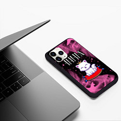 Чехол iPhone 11 Pro матовый Нина КОШКА Пламя, цвет: 3D-черный — фото 2