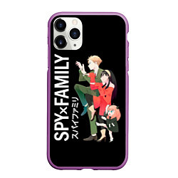 Чехол iPhone 11 Pro матовый Spy Family Семья Шпиона, цвет: 3D-фиолетовый