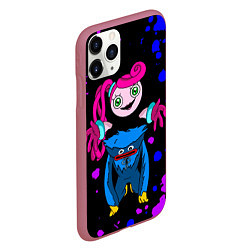 Чехол iPhone 11 Pro матовый Poppy Playtime Хагги Вагги и Мама Длинные Ноги, цвет: 3D-малиновый — фото 2