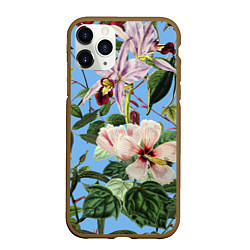 Чехол iPhone 11 Pro матовый Цветы Сине-Цветочный Букет