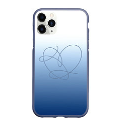 Чехол iPhone 11 Pro матовый Сердце love yourself