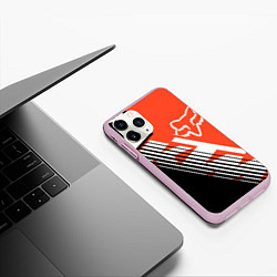 Чехол iPhone 11 Pro матовый FOX X KTM Сollaboration, цвет: 3D-розовый — фото 2
