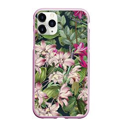 Чехол iPhone 11 Pro матовый Цветы Лилия Тигровая, цвет: 3D-розовый
