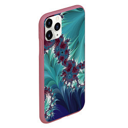 Чехол iPhone 11 Pro матовый Фрактальный растительный паттерн Fractal Plant Pat, цвет: 3D-малиновый — фото 2