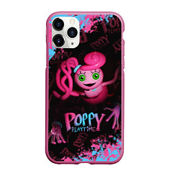 Чехол iPhone 11 Pro матовый Mommy Poppy Playtime, цвет: 3D-малиновый