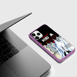 Чехол iPhone 11 Pro матовый Kid A - Radiohead, цвет: 3D-фиолетовый — фото 2