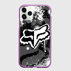 Чехол iPhone 11 Pro матовый FOX RACING - МОТОКРОСС БРЫЗГИ, цвет: 3D-фиолетовый