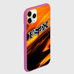 Чехол iPhone 11 Pro матовый FOX RACING - ФОКС СИЯНИЕ, цвет: 3D-фиолетовый — фото 2