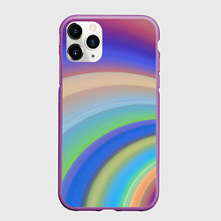 Чехол iPhone 11 Pro матовый Все цвета радуги, цвет: 3D-фиолетовый