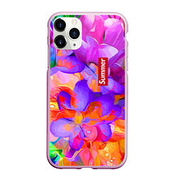 Чехол iPhone 11 Pro матовый Красочный цветочный паттерн Лето Colorful Floral P