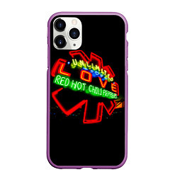 Чехол iPhone 11 Pro матовый Unlimited Love - Red Hot Chili Peppers, цвет: 3D-фиолетовый