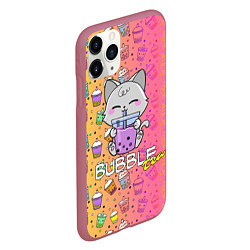 Чехол iPhone 11 Pro матовый Bubble Tea - Бабл Ти, цвет: 3D-малиновый — фото 2