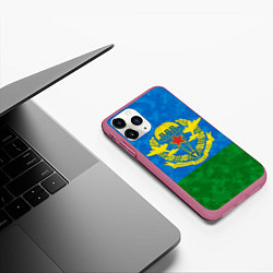 Чехол iPhone 11 Pro матовый НИКТО КРОМЕ НАС ВДВ, цвет: 3D-малиновый — фото 2
